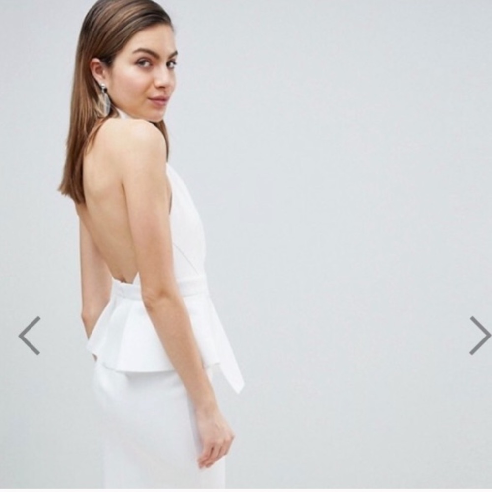 White, fitted ASOS dress!